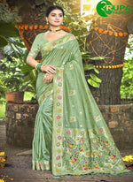 Load image into Gallery viewer, Awesome Sea Green Color Assam Silk Trendy Saree with Meena Work