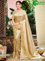 Load image into Gallery viewer, Beige Color Kanjivaram Silk New Designer Party Wear Saree