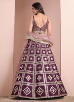 Load image into Gallery viewer, Wine Color Art Silk Embroidered Party Wear Lehenga Choli