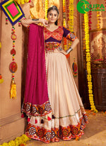 Load image into Gallery viewer, Delightful Beige Color Rayon New Designer Traditional Lehenga Choli