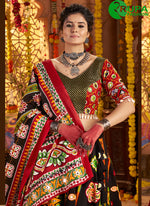 Load image into Gallery viewer, Majestic Black Color Organic Cotton Readymade Traditional Lehenga Choli