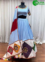 Load image into Gallery viewer, Adorable Blue Color Viscose Cotton New Designer Traditional Ready Made Lehenga Choli