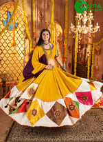 Load image into Gallery viewer, Divine Mustard Yellow Color Cotton Readymade Traditional Lehenga Choli