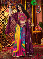 Load image into Gallery viewer, Attractive Multi Color Fancy, Lace, Mirror and Print Work Silk Readymade Lehenga Choli