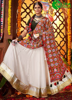 Load image into Gallery viewer, Divine White Color Silk New Designer Traditional Party Wear Lehenga Choli