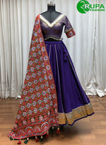 Load image into Gallery viewer, Adorable Purple Color Silk Weaving Work Readymade Lehenga Choli