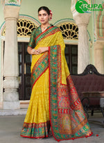 Load image into Gallery viewer, Wonderful Yellow Color Georgette Foil Print and Lucknowi Work Classic Saree