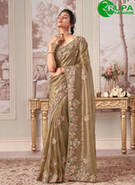 Load image into Gallery viewer, Magnificent Beige Color Rayna Silk Designer Wedding Wear Saree