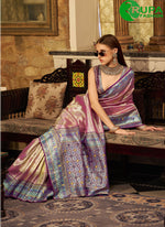 Load image into Gallery viewer, Delightful Pink Color Silk Traditional Party Wear Saree with Weaving Work