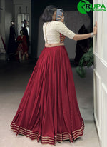 Load image into Gallery viewer, Majestic Maroon Color Pure Rayon Designer Ready Made Lehenga Choli