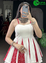 Load image into Gallery viewer, Speechless White With Multi Color Pure Rayon New Designer Ready Made Lehenga Choli