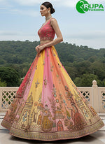 Load image into Gallery viewer, Wonderful Multi Color Dori, Embroidered, Sequins and Thread Work Silk Lehenga Choli