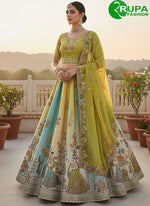 Load image into Gallery viewer, Eye Catchy Multi Color Silk With Hand Work Designer A Line Lehenga Choli