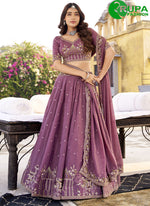 Load image into Gallery viewer, Lavender Color Crush Lehenga Choli with Embroidered, Sequins and Thread Work