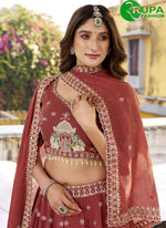 Load image into Gallery viewer, Speechless Rust Color Crush New Designer Party Wear Lehenga Choli