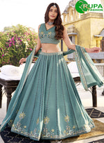 Load image into Gallery viewer, Adorable Sea Green Color Crush Designer Party Wear Lehenga Choli