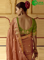 Load image into Gallery viewer, Wonderful Peach Fancy Fabric Contemporary Saree
