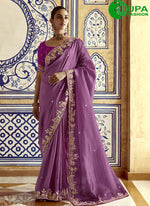 Load image into Gallery viewer, Splendid Fabric Trendy Saree In Purple Color