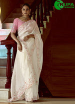 Load image into Gallery viewer, Fancy Fabric Contemporary Saree In White Color