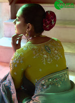 Load image into Gallery viewer, Fancy Fabric Traditional Saree with Embroidered, Sequins, Stone and Zari Work