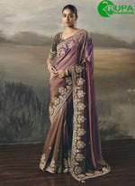 Load image into Gallery viewer, Wonderful Purple Color Tissue Embroidered Designer Party Wear Traditional Saree