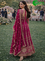 Load image into Gallery viewer, Beautiful Wine Color Georgette New Designer Anarkali Pattern Suit With Heavy Work