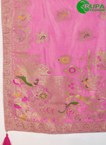 Load image into Gallery viewer, Beautiful Pink Colour , Swarovski, Woven and Zari Work Classic Saree for Engagement