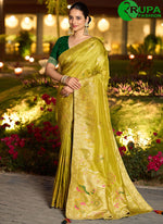 Load image into Gallery viewer, Wonderful Green Pure Dola Traditional Saree