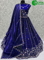 Load image into Gallery viewer, Blue Color Satin Silk Embroidered, Sequins, Thread and Zari Work Lehenga Choli