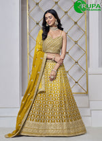 Load image into Gallery viewer, Attractive Yellow Padding Color ,Designer Embroidery Work Lehenga Choli