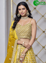 Load image into Gallery viewer, Attractive Yellow Padding Color ,Designer Embroidery Work Lehenga Choli