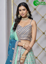 Load image into Gallery viewer, Wonderful Blue Color Embroidery Work And Traditional Lehenga Choli
