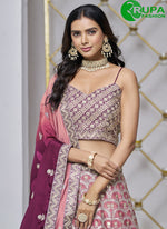 Load image into Gallery viewer, Outstanding Maroon Color Designer Embroidery Work Lehenga Choli