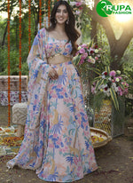 Load image into Gallery viewer, New Designer Baby Pink Color Georgette Designer Digital Print Lehenga Choli