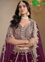 Load image into Gallery viewer, Maroon Color Art Silk Designer Embroidery Work Lehenga Choli