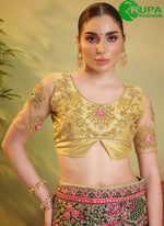 Load image into Gallery viewer, Lovely Green Color Organza Contemporary with Embroidered Work Saree