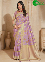 Load image into Gallery viewer, Wonderful Purple Color Silk Designer with Fancy, Weaving and Zari Work Saree
