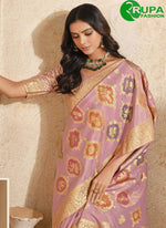 Load image into Gallery viewer, Attractive Pink Color Silk Fancy, Weaving and Zari Work Classic Saree