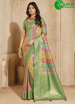 Load image into Gallery viewer, Lovely Rama Color Silk Fancy, Weaving and Zari Work Classic Saree