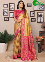 Load image into Gallery viewer, Attractive Yellow Color Banarasi Silk Designer with Weaving Work for Ceremonial Saree