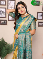 Load image into Gallery viewer, Lovely Mustard Color Banarasi Silk Trendy with Weaving Work Saree