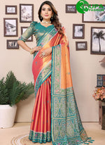 Load image into Gallery viewer, Magnificent Red Color Banarasi Tissue Silk And Wevon Patola Designer Saree