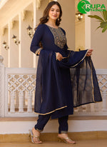 Load image into Gallery viewer, Wonderful Blue Color Rayon Trendy and Party Wear Salwar Suit