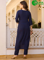 Load image into Gallery viewer, Wonderful Blue Color Rayon Trendy and Party Wear Salwar Suit