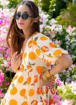 Load image into Gallery viewer, Lovely Orange Color Heavy Rayon Digital Print Work Casual Kurti
