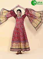 Load image into Gallery viewer, Delightful Multi Color New Designer Chanderi Silk Party Wear Gown