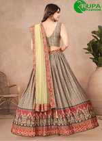 Load image into Gallery viewer, Eye Catchy Multi Color Digital Printed And Crushed Work Lehenga Choli