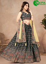Load image into Gallery viewer, Beautiful Multi Color Digital Printed And Crushed Work Lehenga Choli