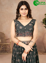 Load image into Gallery viewer, Beautiful Multi Color Digital Printed And Crushed Work Lehenga Choli