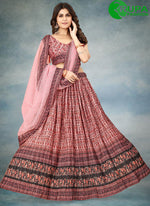 Load image into Gallery viewer, New Designer Multi Color Digital Printed And Crushed Work Lehenga Choli